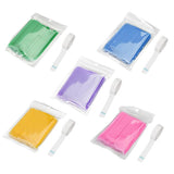 Maxbell 100Pcs Disposable Eyelash Extension Microbrush Swabs & Under Eye Pads Purple