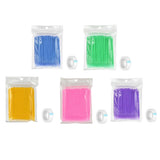 Maxbell 100Pcs Disposable Eyelash Extension Microbrush Swabs & Under Eye Pads Purple