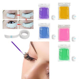 Maxbell 100Pcs Disposable Eyelash Extension Microbrush Swabs & Under Eye Pads Purple