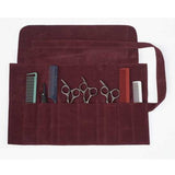 Maxbell PU Hairstylist Scissors/Shears Folding Bag Combs Clips Holder Pouch Wine