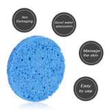 Maxbell 10Pcs Face Cleansing Washing Pad Puffs Makeup Cosmetic Removal Sponge Blue
