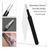 Maxbell 5pcs Stainless Steel Eyelash Extension Tweezer Application Cosmetic Straight