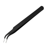Maxbell 5pcs Stainless Steel Eyelash Extension Tweezer Application Cosmetic Curved