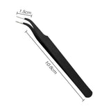 Maxbell 5pcs Stainless Steel Eyelash Extension Tweezer Application Cosmetic Curved