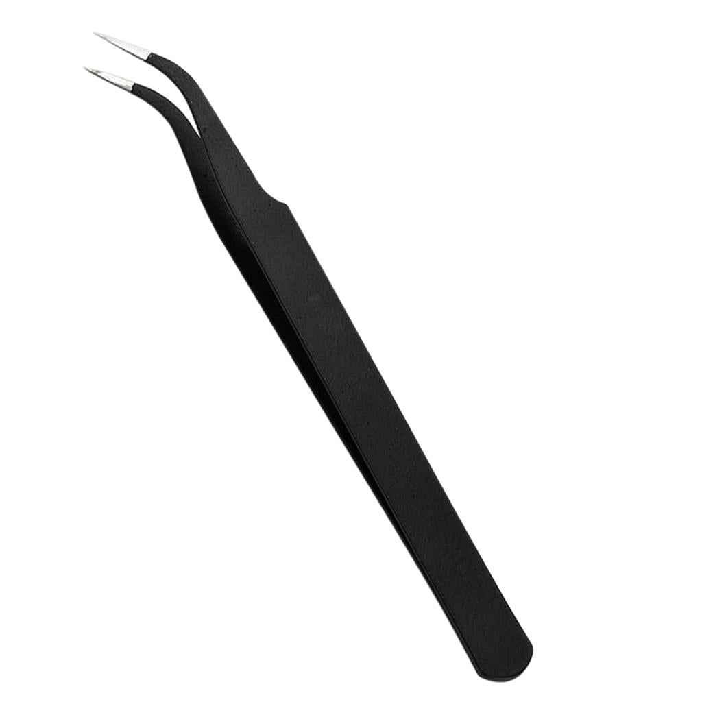 Maxbell 5pcs Stainless Steel Eyelash Extension Tweezer Application Cosmetic Curved