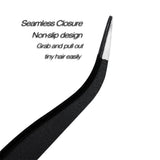 Maxbell 5pcs Stainless Steel Eyelash Extension Tweezer Application Cosmetic Curved