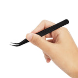 Maxbell 5pcs Stainless Steel Eyelash Extension Tweezer Application Cosmetic Curved