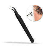 Maxbell 5pcs Stainless Steel Eyelash Extension Tweezer Application Cosmetic Curved