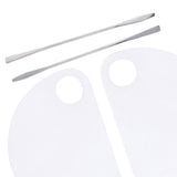 Maxbell 2pcs Nail Art Paint Makeup Foundation Mixing Palette w/ Spatula DIY Manicure Half Moon