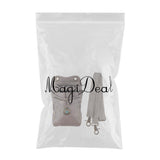 Maxbell PU Hairdressing Hair Cutting Scissors Shears Haircut Tools Rivet Holster Bag Gray