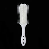 Maxbell 9 Row Vented Hairbrush Detangling Hair Styling Brush for Wet Dry Long Hair White