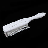 Maxbell 9 Row Vented Hairbrush Detangling Hair Styling Brush for Wet Dry Long Hair White
