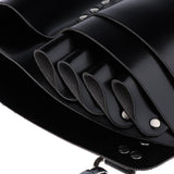 Maxbell Artificial Leather Hair Scissors Bag Pet Hairdressing Tool Pouch Holder Black