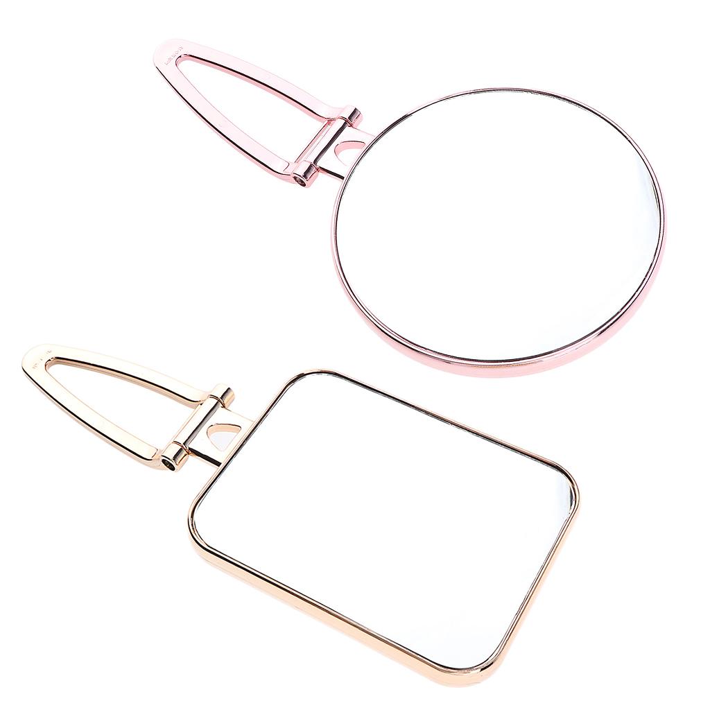 Portable Folding Vanity Tabletop Travel Makeup Shaving Compact Mirror Gold