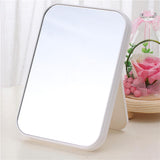 Max 8.7"  Portable Folding Cosmetic Tabletop Stand Makeup Mirror Travel White