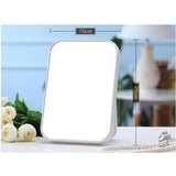 Max 8.7"  Portable Folding Cosmetic Tabletop Stand Makeup Mirror Travel White
