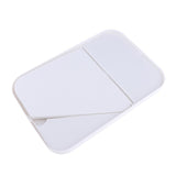 Max 8.7"  Portable Folding Cosmetic Tabletop Stand Makeup Mirror Travel White