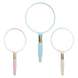 Max Portable Plastic Handheld Mirror for Vanity Makeup Home Salon Travel Pink