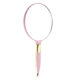 Max Portable Plastic Handheld Mirror for Vanity Makeup Home Salon Travel Pink