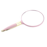 Max Portable Plastic Handheld Mirror for Vanity Makeup Home Salon Travel Pink