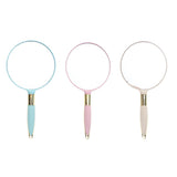 Max Portable Plastic Handheld Mirror for Vanity Makeup Home Salon Travel Pink