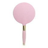 Max Portable Plastic Handheld Mirror for Vanity Makeup Home Salon Travel Pink