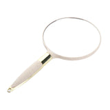 Max Portable Plastic Handheld Mirror for Vanity Makeup Home Salon Travel Beige