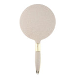 Max Portable Plastic Handheld Mirror for Vanity Makeup Home Salon Travel Beige