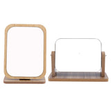 Max Foldable Countertop Makeup Vanity Mirror Wood Frame Bedroom Cosmetic Mirror Style 5
