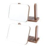 Max Bathroom Shaving Vanity Mirror 360 Swivel Wooden Standing Makeup Mirrors Vertical