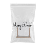 Max Portable Compact Cosmetic Tabletop Stand HD Makeup Mirror Wooden Base Travel