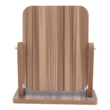 Max Portable Compact Cosmetic Tabletop Stand HD Makeup Mirror Wooden Base Travel
