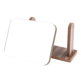 Max Portable Compact Cosmetic Tabletop Stand HD Makeup Mirror Wooden Base Travel