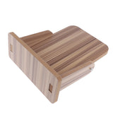 Max Portable Compact Cosmetic Tabletop Stand HD Makeup Mirror Wooden Base Travel