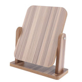 Max Portable Compact Cosmetic Tabletop Stand HD Makeup Mirror Wooden Base Travel