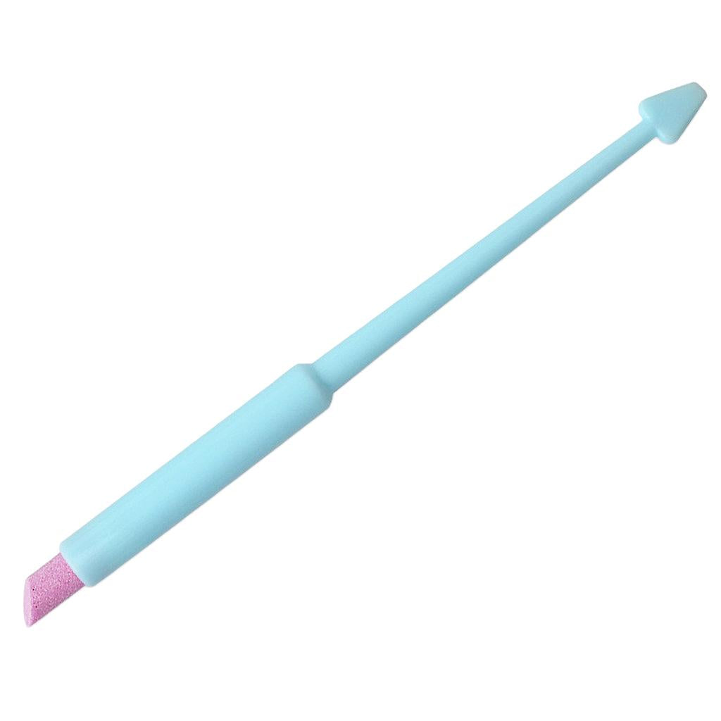 Max 3Pcs Nail Art Tool Exfoliator Pen Cuticle Remover Pusher Trimmer  Light Blue