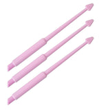 3Pcs Nail Art Tool Exfoliator Pen Cuticle Remover Pusher Trimmer Pink