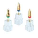Max 3 Colors Alloy Nail Drill Bits Nail Tips Small Barrel Grinding Head Green