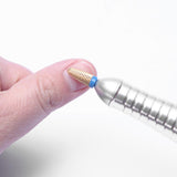 Max 3 Colors Alloy Nail Drill Bits Nail Tips Small Barrel Grinding Head Blue