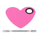 Max Stainless Steel Makeup Mixing Eyeshadow Paint Blending Palette Spatula Pink