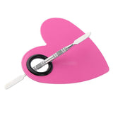 Max Stainless Steel Makeup Mixing Eyeshadow Paint Blending Palette Spatula Pink