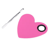 Max Stainless Steel Makeup Mixing Eyeshadow Paint Blending Palette Spatula Pink