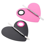 Max Stainless Steel Makeup Mixing Eyeshadow Paint Blending Palette Spatula Pink