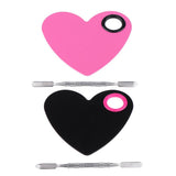 Max Stainless Steel Makeup Mixing Eyeshadow Paint Blending Palette Spatula Pink