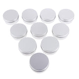 10 Packs 50ml Aluminum Tin Jars Cosmetic Empty Screw Lid Containers Lip Balm Cans