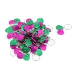 Maxbell 50pc Hair Pendant Circlet Set For Braid DIY Hairstyle Rose Red+Green