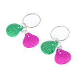 Maxbell 50pc Hair Pendant Circlet Set For Braid DIY Hairstyle Rose Red+Green