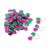 Maxbell 50pc Hair Pendant Circlet Set For Braid DIY Hairstyle Rose Red+Green