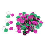 Maxbell 50pc Hair Pendant Circlet Set For Braid DIY Hairstyle Rose Red+Green