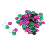 Maxbell 50pc Hair Pendant Circlet Set For Braid DIY Hairstyle Rose Red+Green